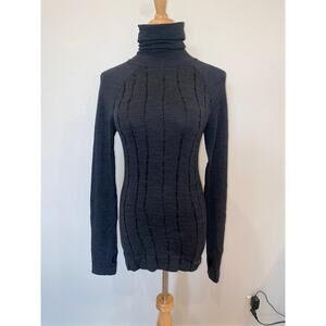 Falke Ergonomic Sport System Top Turtleneck Base Layer Wool Blend Thumb Holes S